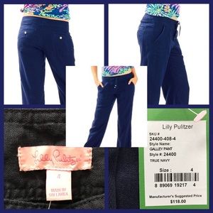 Lilly Pulitzer - NWT - SIZE 4 - LINEN GALLEY PANTS